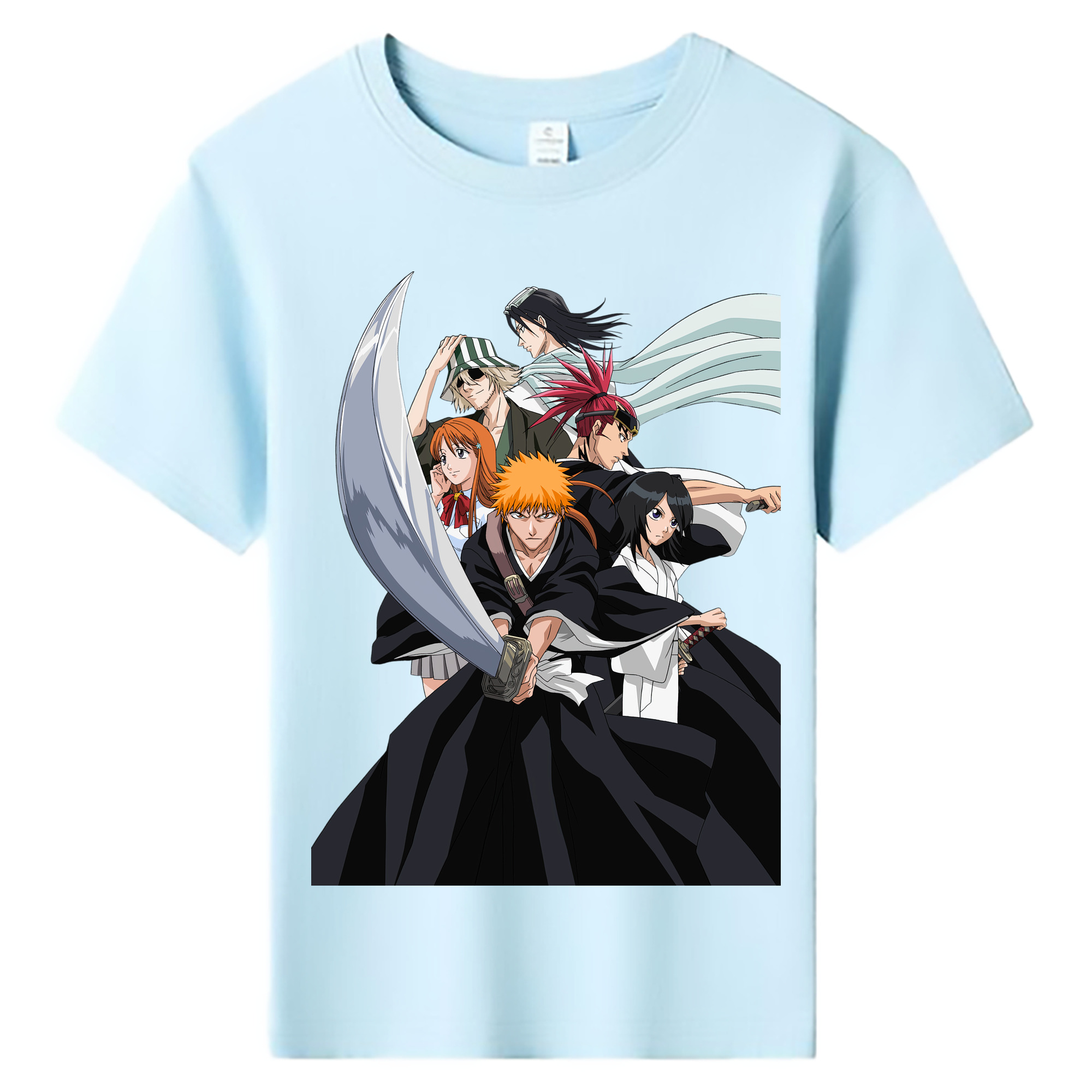 （画像用） ブリーチ 黒崎一護（くろさき いちご）BLEACH Kurosaki Ichigo 綿100％キッズTシャツ（フロントプリント）